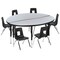 Flash Furniture 47.5" Circle Wave Grey Table Set-14" Stack Chairs XU-GRP-14CH-A48-HCIRC-GY-T-P-GG - alternate 2